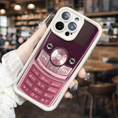 Retro Phone for Phone Case, Compatible with Iphone 17 Pro Max, 16 Pro Max，15 Pro, 14, 13, 12, 11, XR, XS Plus, SE, Mini. Made from Soft TPU Shock-Resistant Silicone Material, This Stylish Street-Style Gift Is Perfect for Any Occasion.