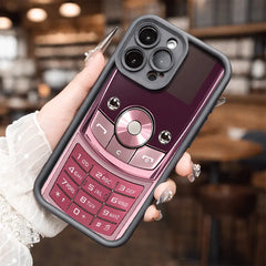 Retro Phone for Phone Case, Compatible with Iphone 17 Pro Max, 16 Pro Max，15 Pro, 14, 13, 12, 11, XR, XS Plus, SE, Mini. Made from Soft TPU Shock-Resistant Silicone Material, This Stylish Street-Style Gift Is Perfect for Any Occasion.