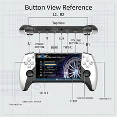 Sf3500 Retro Portable Handheld Console, Compact 5 Inch IPS HD Screen, Dual Joysticks, Compatible with Multiple Arcade Simulators, Ideal for Gaming Lovers