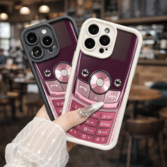 Retro Phone for Phone Case, Compatible with Iphone 17 Pro Max, 16 Pro Max，15 Pro, 14, 13, 12, 11, XR, XS Plus, SE, Mini. Made from Soft TPU Shock-Resistant Silicone Material, This Stylish Street-Style Gift Is Perfect for Any Occasion.