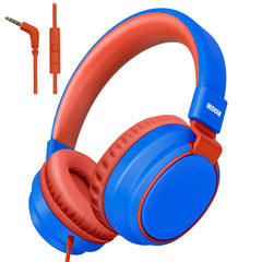 Safe Kids Headphones 85Db Volume Limit – Hearing Protection Wired Headset with Microphone for School & Online Learning
