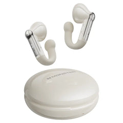 MONSTER Open Ear Clip-On Earbuds, Bluetooth 6.0 Wireless Earphones with 13Mm Drivers, 4.3G Ultra-Light J-Shaped Comfort Fit, ENC Clear Calls, 165H Playtime, Water-Resistant Sports Headphones for Running & Workouts Tiktokshopbacktoschool