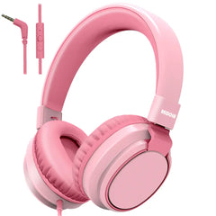 Safe Kids Headphones 85Db Volume Limit – Hearing Protection Wired Headset with Microphone for School & Online Learning