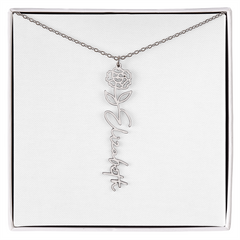 Personalized Flower Necklace