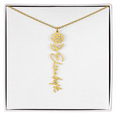 Personalized Flower Necklace