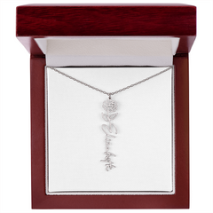 Personalized Flower Necklace