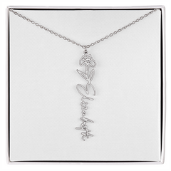 Personalized Flower Necklace
