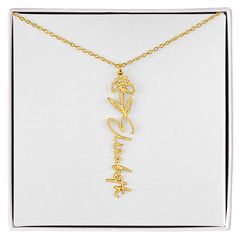 Personalized Flower Necklace