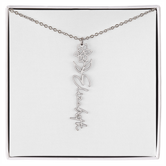 Personalized Flower Necklace