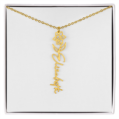 Personalized Flower Necklace