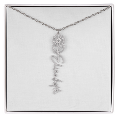 Personalized Flower Necklace