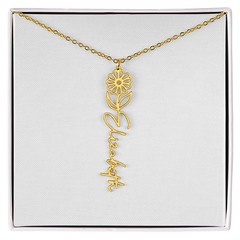 Personalized Flower Necklace