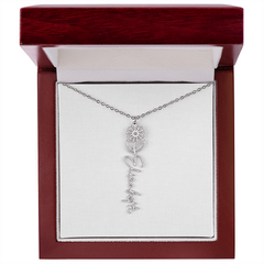 Personalized Flower Necklace