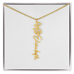 Personalized Flower Necklace