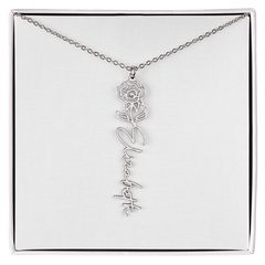 Personalized Flower Necklace