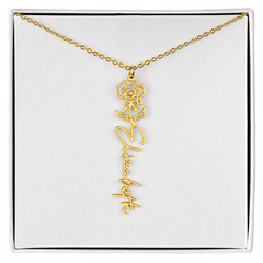 Personalized Flower Necklace