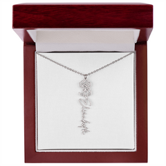 Personalized Flower Necklace