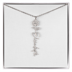 Personalized Flower Necklace