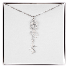 Personalized Flower Necklace