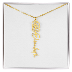 Personalized Flower Necklace