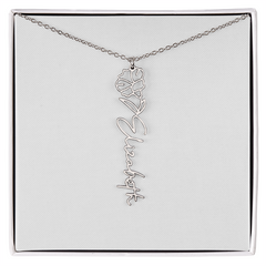 Personalized Flower Necklace