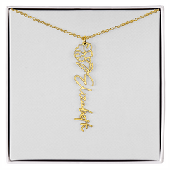 Personalized Flower Necklace