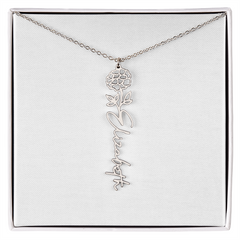 Personalized Flower Necklace