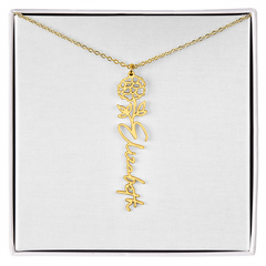 Personalized Flower Necklace