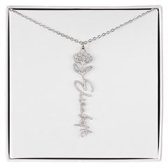 Personalized Flower Necklace