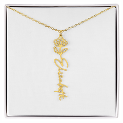 Personalized Flower Necklace