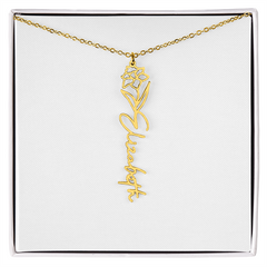 Personalized Flower Necklace