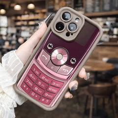 Retro Phone for Phone Case, Compatible with Iphone 17 Pro Max, 16 Pro Max，15 Pro, 14, 13, 12, 11, XR, XS Plus, SE, Mini. Made from Soft TPU Shock-Resistant Silicone Material, This Stylish Street-Style Gift Is Perfect for Any Occasion.