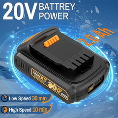 MAXXT 20V Cordless Brushless Motor Leaf Blower - 360CFM, 200MPH Max Speed, 3-Speed Adjustable, 2.0Ah Battery, 30-Minute Runtime, Portable Handheld Electric Tool for Garden, Outdoor Surfaces Cleaning Power Tool Heavy Duty
