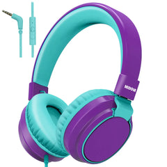 Safe Kids Headphones 85Db Volume Limit – Hearing Protection Wired Headset with Microphone for School & Online Learning