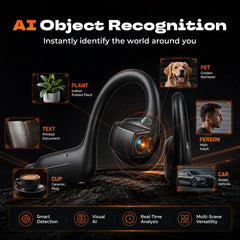 E12 Bone Conduction Wireless Audio Headphones, 8MP EIS Stabilized Camera, 160+ Languages Instant Translation, Touch & Button Control, IP65 Waterproof Sport Headsets for Outdoor Cycling Vlog Recording, Outdoor Gadgets Guys Gifts, Device